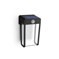 PHILIPS Shroud ar solāro uzlādi WA 2.3W 2700K caurspīdīgs melns gaismeklis ar infrasarkano kustības sensoru 8720169265509