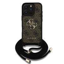 Guess GUHCP16LP4GMGCRW PU 4G Metal Logo Crossbody Strap Case for Apple iPhone 16 Pro