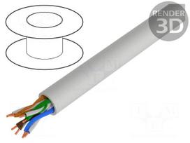 Wire | U/UTP | Cat 5e | 4x2x24AWG | Cu | wire | LSZH | grey | 500m | CPR: B2ca