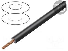 Wire | stranded | Cu | 0.5mm2 | PVC | double | black | 1000V | Shielding