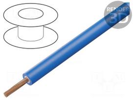 Wire | 1x0.75mm2 | stranded | Cu | silicone | double | blue | 1000V | 100m