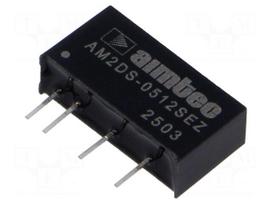 Converter: DC/DC | 2W | Uin: 4.5÷5.5VDC | Uout: 12VDC | Iout: 167mA | SIP7