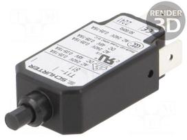 Circuit breaker | Urated: 240VAC | 48VDC | 3A | SPST | Poles: 1 | DROP-IN