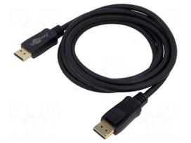 Cable | DisplayPort plug,both sides | PVC | Len: 3m | black | Core: Cu