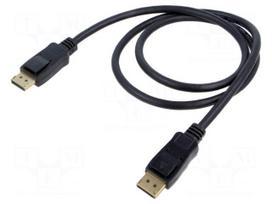 Cable | DisplayPort plug,both sides | PVC | Len: 1m | black | Core: Cu