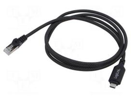 Cable | USB 3.2 Gen 1 | RJ45 plug,USB C plug | nickel plated | 1m