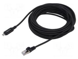 Cable | USB 3.2 Gen 1 | RJ45 plug,USB C plug | nickel plated | 5m