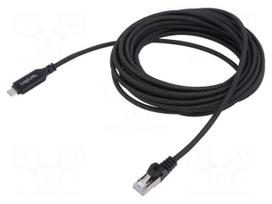 Cable | USB 3.2 Gen 1 | RJ45 plug,USB C plug | nickel plated | 7.5m