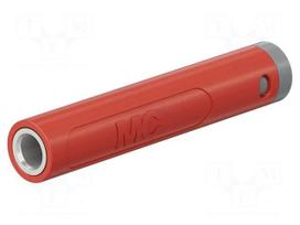 Laboratory connector: 4mm banana | socket | 30VAC | 60VDC | 32A | red