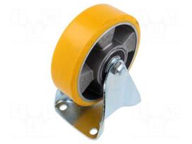 Wheel | Ø: 125mm | W: 40mm | H: 155mm | rigid,with mounting plate | 300kg