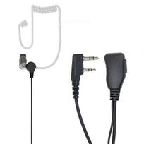 PNI HS82L Headset with Microphone and Acoustic Tube with 2 Pin PNI-K Plug, Cable Length 160 cm, Black