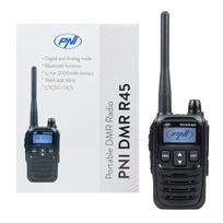 PNI DMR R45 portable radio station, digital and analog, 446MHz, 16 digital channels and 99 analog channels, voice recording function, Li-Ion 2000mAh battery