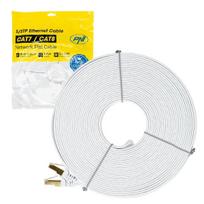 Flat network cable S/STP CAT7 PNI U7200W, 2 x RJ45, 4 pairs of wires, 32AWG, copper, 10Gbps, 600 MHz, 20m, white