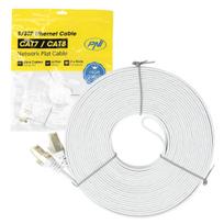 Flat network cable S/STP CAT7 PNI U7150W, 2 x RJ45, 4 pairs of wires, 32AWG, copper, 10Gbps, 600 MHz, 15m, white