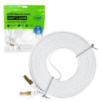 Flat network cable S/STP CAT7 PNI U7075W, 2 x RJ45, 4 pairs of wires, 32AWG, copper, 10Gbps, 600 MHz, 7.5m, white