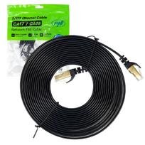 Flat network cable S/STP CAT7 PNI U7050B, 2 x RJ45, 4 pairs of wires, 32AWG, copper, 10Gbps, 600 MHz, 5m, black