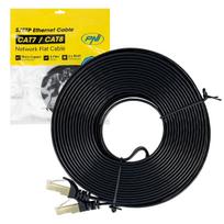 Flat network cable S/STP CAT7 PNI U7100B, 2 x RJ45, 4 pairs of wires, 32AWG, copper, 10Gbps, 600 MHz, 10m, black