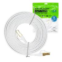 Flat network cable S/STP CAT8 PNI U8030W, 2 x RJ45, 4 pairs of wires, 28AWG, copper, 40Gbps, 2000 MHz, 3m, white