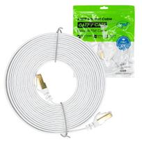Flat network cable S/STP CAT7 PNI U7050W, 2 x RJ45, 4 pairs of wires, 32AWG, copper, 10Gbps, 600 MHz, 5m, white