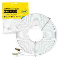 Flat network cable S/STP CAT8 PNI U8100W, 2 x RJ45, 4 pairs of wires, 28AWG, copper, 40Gbps, 2000 MHz, 10m, white