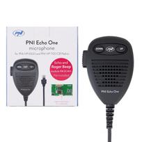 PNI Echo One microphone for PNI HP 6500 and PNI HP 7120 with adjustable echo mode and programmable roger beep compatible with any radio station model.