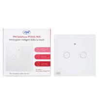 Smart switch with PNI SafeHome PT202L WiFi touch, 10A, control via Tuya Smart application, compatible with Alexa and Google Assistant - Live Wire, without zero