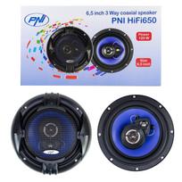 Coaxial car speakers PNI HiFi650, 120W, 16.5 cm, 3 ways, grille included set 2 pcs