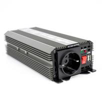 Invertor de tensiune AlcaPower by President 300W alimentare 24V, iesire 230V, unda sinus modificata, mufa USB 5V 500mAh, cu clesti alimentare si mufa de bricheta inclusa