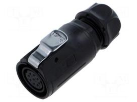 Connector: circular | plug | size 20 | 02 | female | PIN: 9 | 250V | 5A | IP67