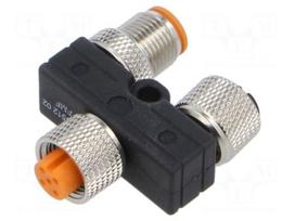 T adapter | M12 male,M12 female x2 | A | PIN: 5 | IP67 | Y