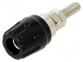Laboratory connector: 4mm banana | socket | 30VAC | 60VDC | 16A | black