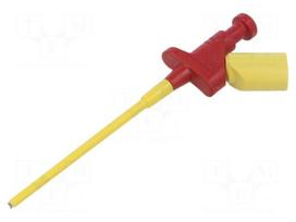 Clip-on probe | hook type | 4A | 60VDC | red | Grip capac: max.3mm | 4mm
