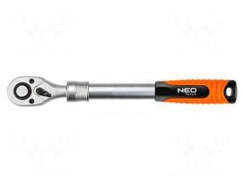 Wrench: rattle | 1/4" | telescopic | 150÷200mm | Teeth: 72