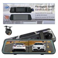 Car DVR PNI Voyager S2800 UHD 4K 170° car camera DVR PNI Voyager S2800 UHD 4K 170° built-in rearview mirror, 9.66 inch, IPS touchscreen, parking monitoring, G-Sensor, micro SD card slot, USB-C, GPS fu