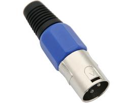 Jungtys // Different Audio, Video, Data connection plug and sockets // 1428#                Wtyk mikrofonowy xlr 3p na kabel niebieski
