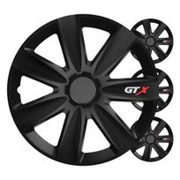 Automobilių ir motociklų prekės, elektronika, navigacija, CB radijas // Prekės automobiliams, motociklams, motoroleriams // Kołpaki samochodowe 4szt. komplet gtx carbon czarny 16" cali color box