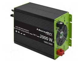 Converter: DC/AC | 12VDC | 230VAC | 220x350x145mm | Input: wires | 87%