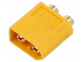 Connector: DC supply | socket | male | XT60 | 30A | 500V | PIN: 2 | straight
