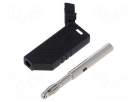 Laboratory connector: 4mm banana | plug | 24A | 30VAC | 60VDC | black