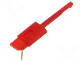 Clip-on probe | hook type | 60VDC | red | Grip capac: max.2.5mm | 30VAC