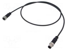 Cable: for sensors/automation | M12 | PIN: 4 | M12 male,M12 female