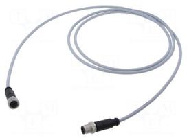 Cable: for sensors/automation | M12 | PIN: 4 | M12 male,M12 female