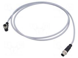Cable: for sensors/automation | M12 | PIN: 4 | unshielded | plug | PVC