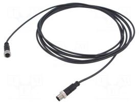 Cable: for sensors/automation | M12 | PIN: 3 | M12 male,M12 female