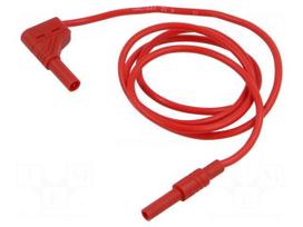 Test lead | 32A | banana socket 4mm,angular banana plug 4mm | red