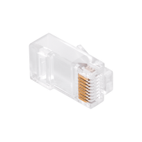 Kompiuterių komponentai ir priedai // PC/USB/LAN kabeliai // Wtyk telefon.  RJ45  8P 8C(drut)przelotowy CAT.6E