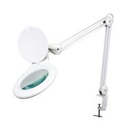 LED desk lamp with magnifying glass - 8 diopters - 8 W