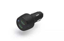 Automobiliniai įkrovikliai Hama  Fast charging Auto PD/QC 45W (2X USB-C) Black