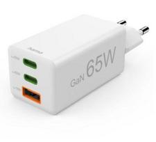Adapteriai Hama  Mini Euro Plug USB Travel Charger, 2x USB-C, 1x USB-A, 65W White