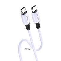 iKaku KSC-951 PD60W Sillicone fast charging data Cable Type-C to Type-C White